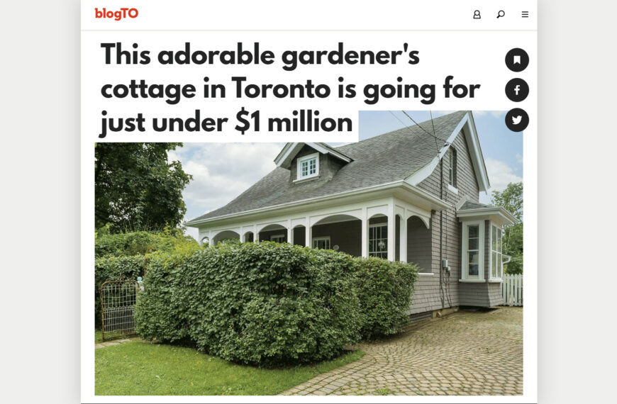 BlogTO: This adorable gardener’s cottage in Toronto is going for just under $1 million