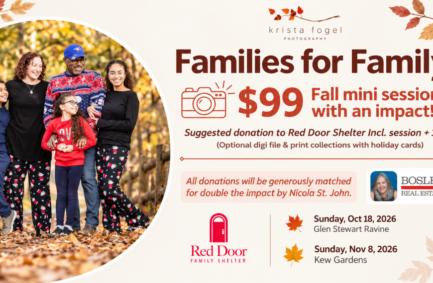 Families for Family: Capturing Memories While Giving Back to Toronto Families in Need